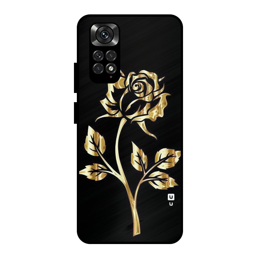 Gold Rose Metal Back Case for Redmi Note 11 Pro Plus 5G