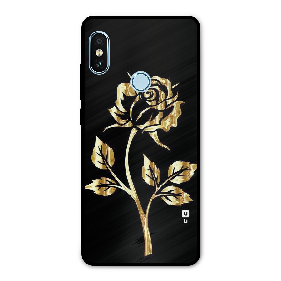 Gold Rose Metal Back Case for Redmi Note 5 Pro
