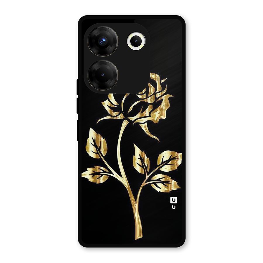 Gold Rose Metal Back Case for Tecno Camon 20