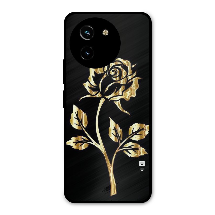 Gold Rose Metal Back Case for Vivo T3x