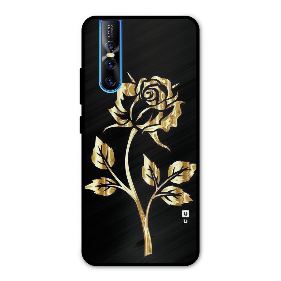 Gold Rose Metal Back Case for Vivo V15 Pro
