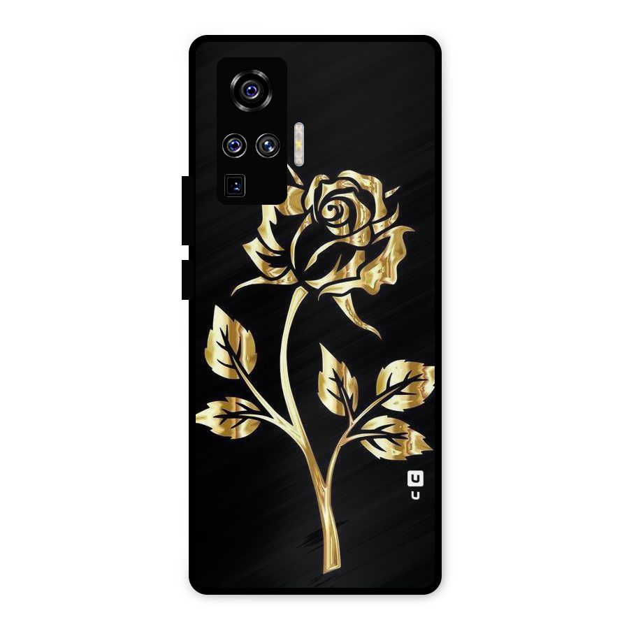 Gold Rose Metal Back Case for Vivo X50 Pro