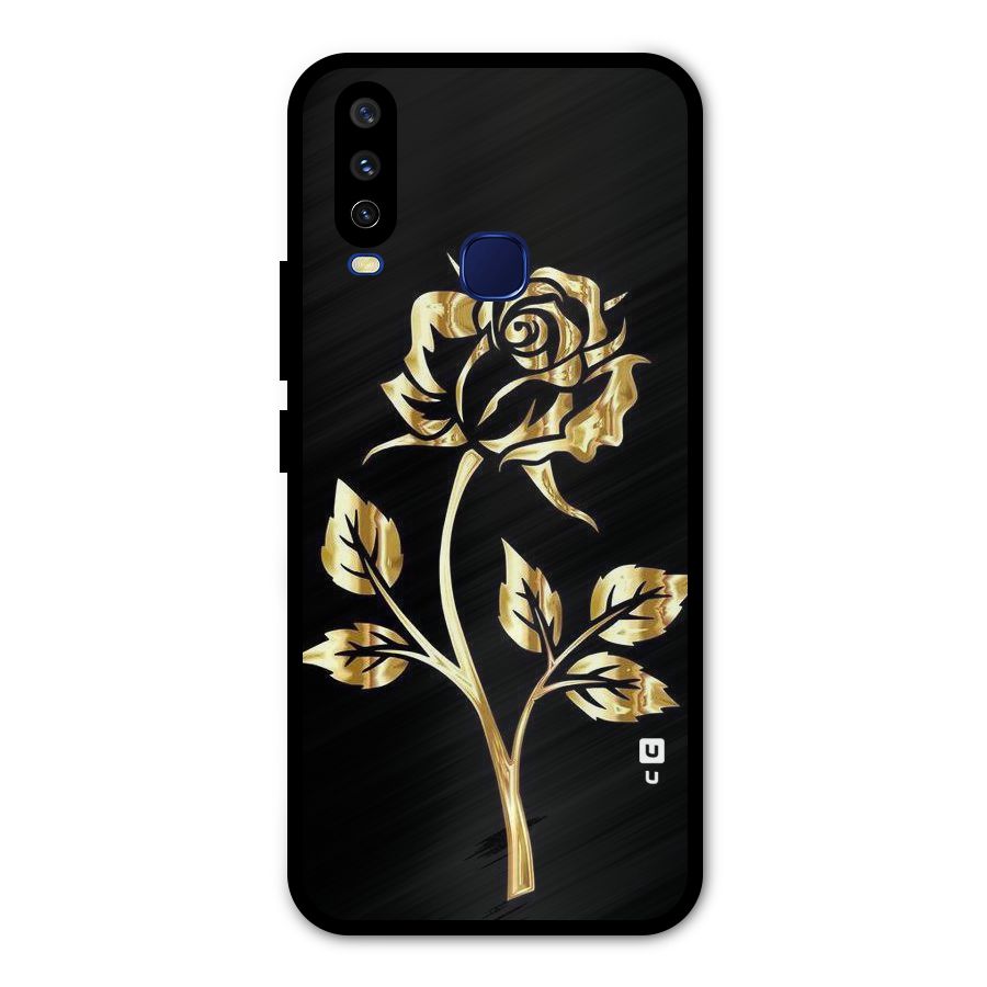 Gold Rose Metal Back Case for Vivo Y15