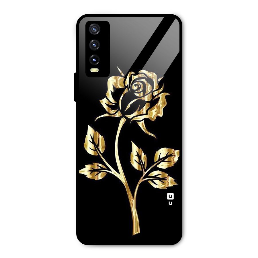 Gold Rose Metal Back Case for Vivo Y20g