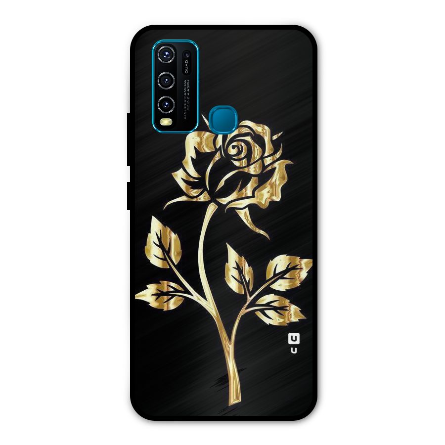 Gold Rose Metal Back Case for Vivo Y50