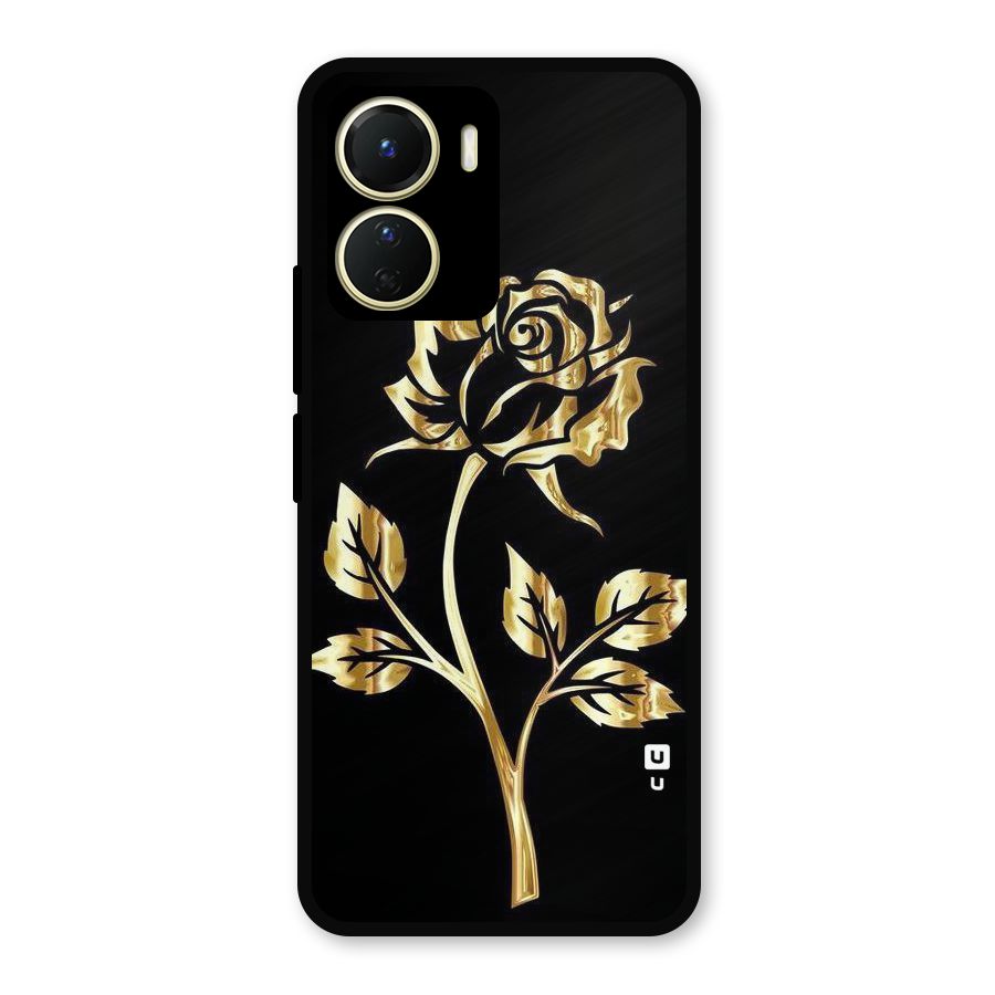 Gold Rose Metal Back Case for Vivo Y56
