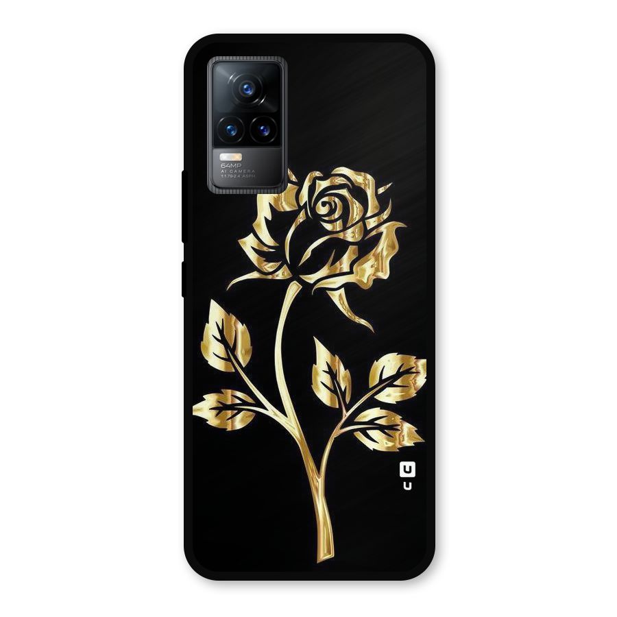Gold Rose Metal Back Case for Vivo Y73