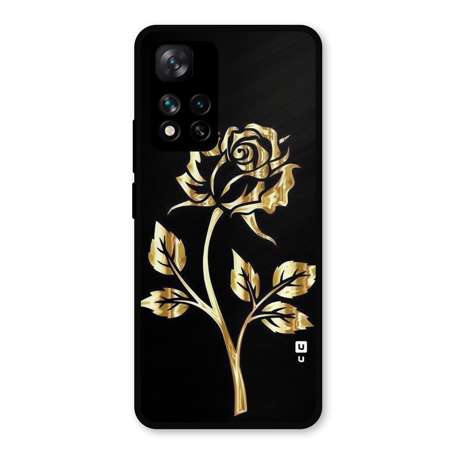Gold Rose Metal Back Case for Xiaomi 11i Hypercharge 5G