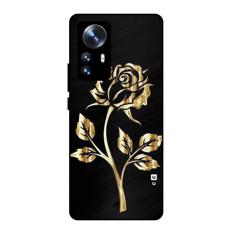 Gold Rose Metal Back Case for Xiaomi 12 Pro