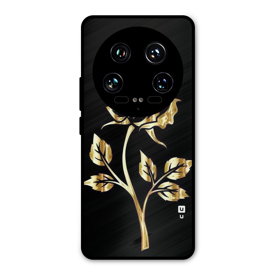Gold Rose Metal Back Case for Xiaomi 14 Ultra