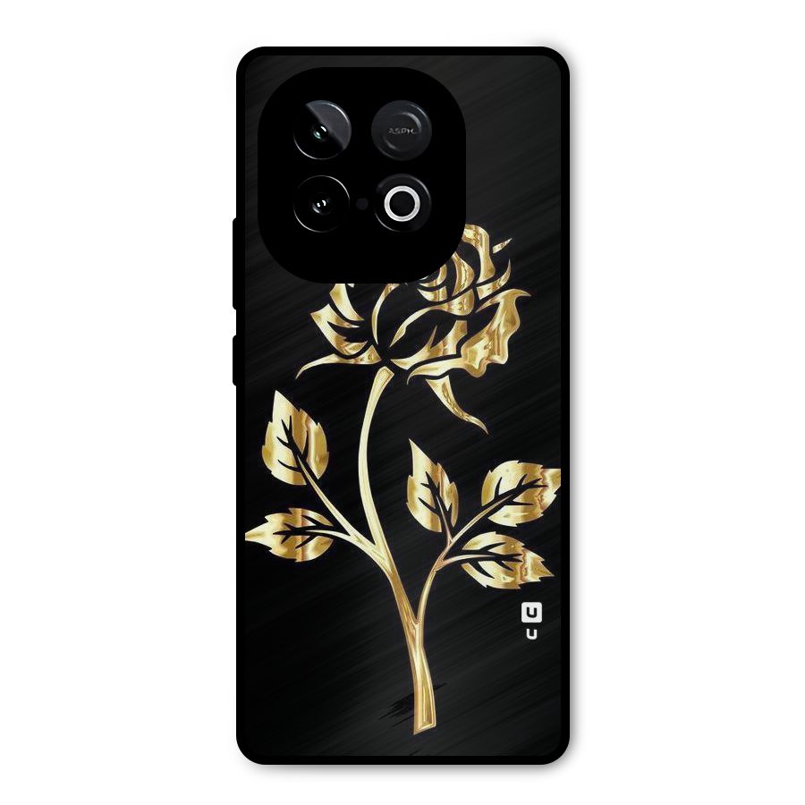 Gold Rose Metal Back Case for iQOO Neo 10