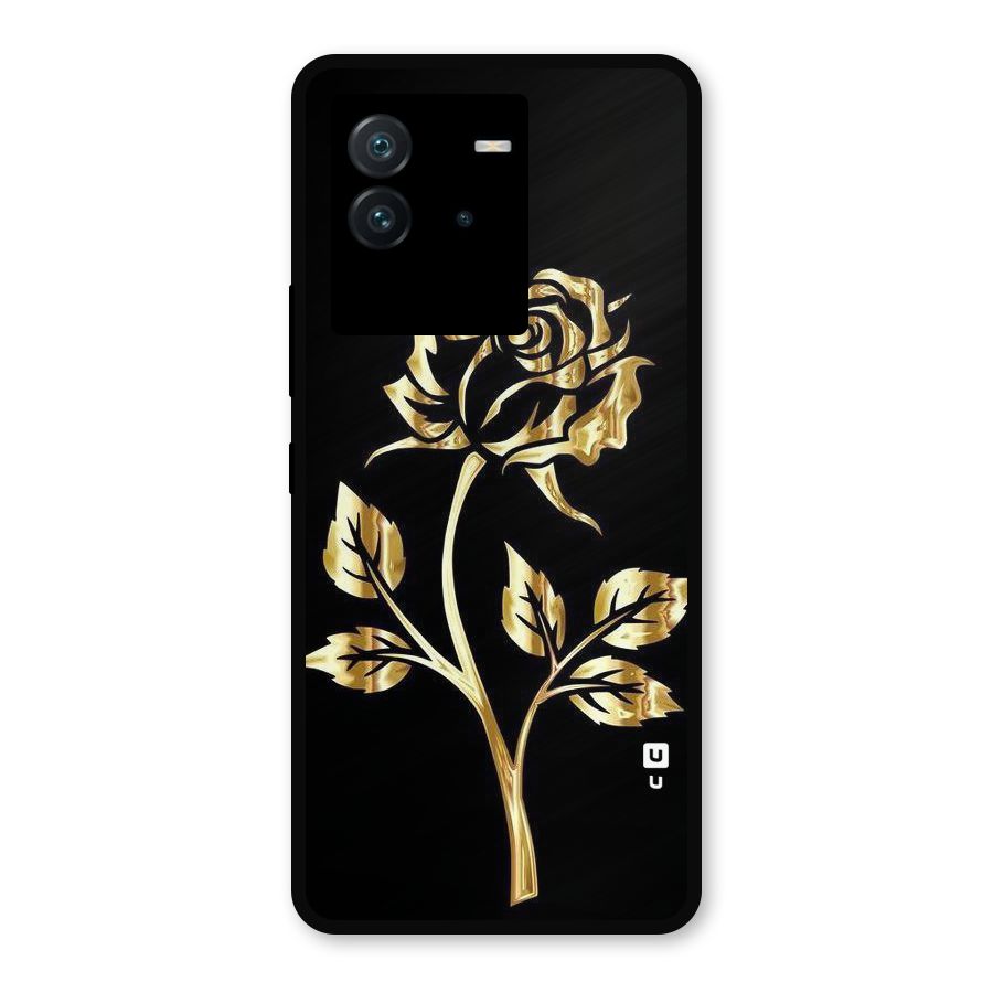 Gold Rose Metal Back Case for iQOO Neo 6 5G