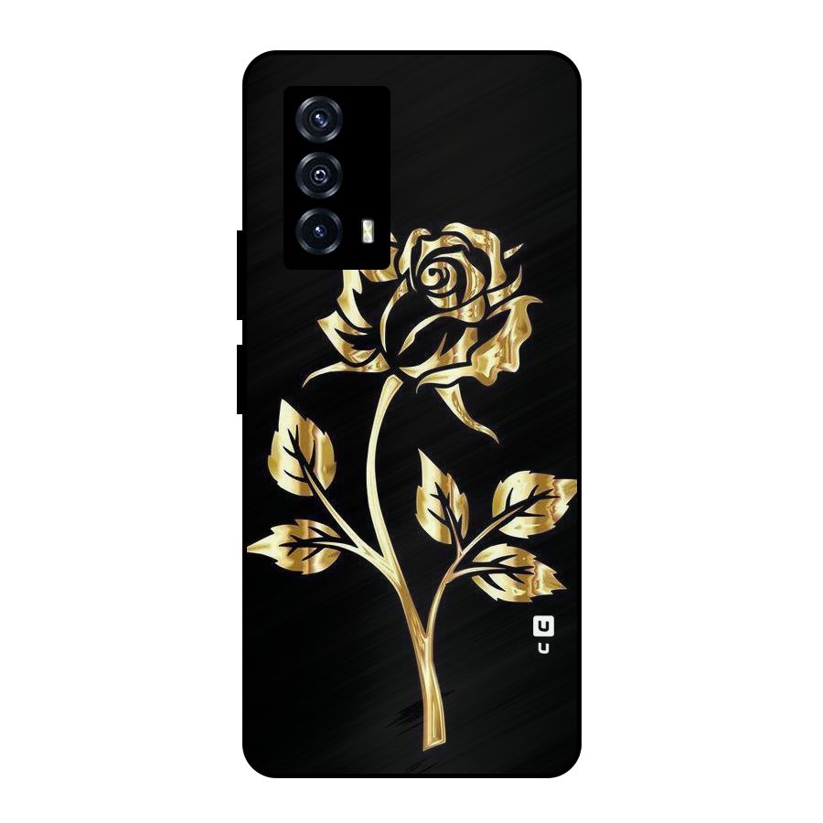 Gold Rose Metal Back Case for iQOO Z5
