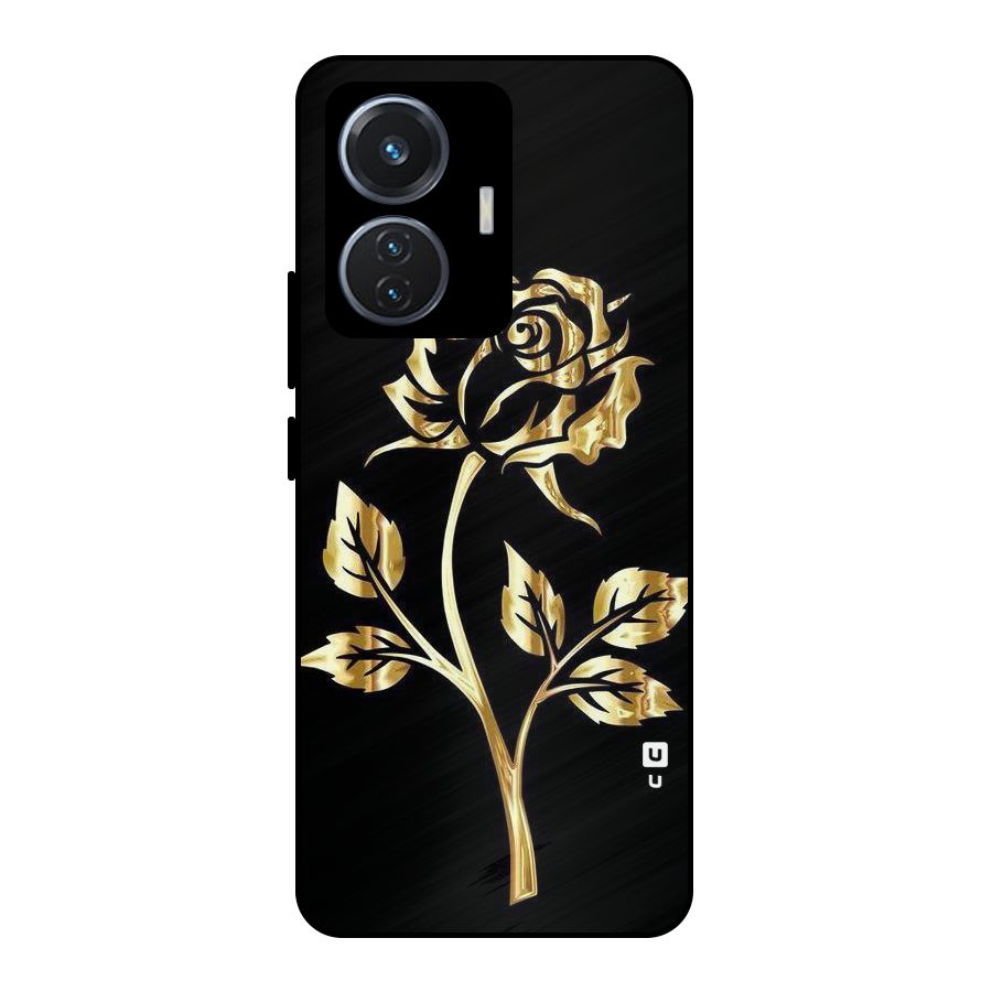 Gold Rose Metal Back Case for iQOO Z6 44W