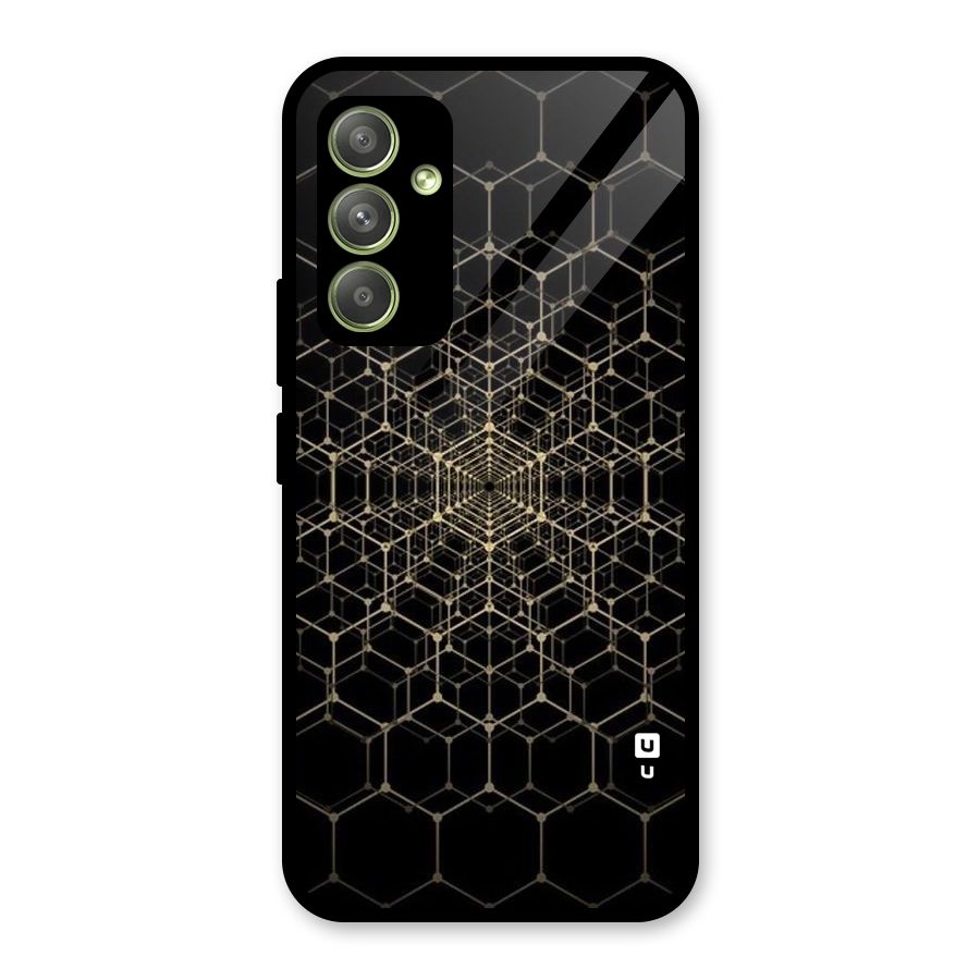 Gold Web Glass Back Case for Galaxy A54