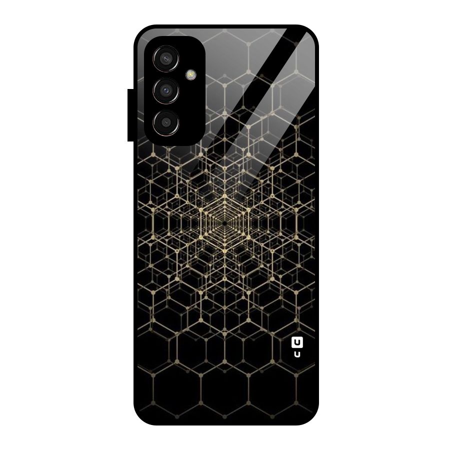 Gold Web Glass Back Case for Galaxy F13