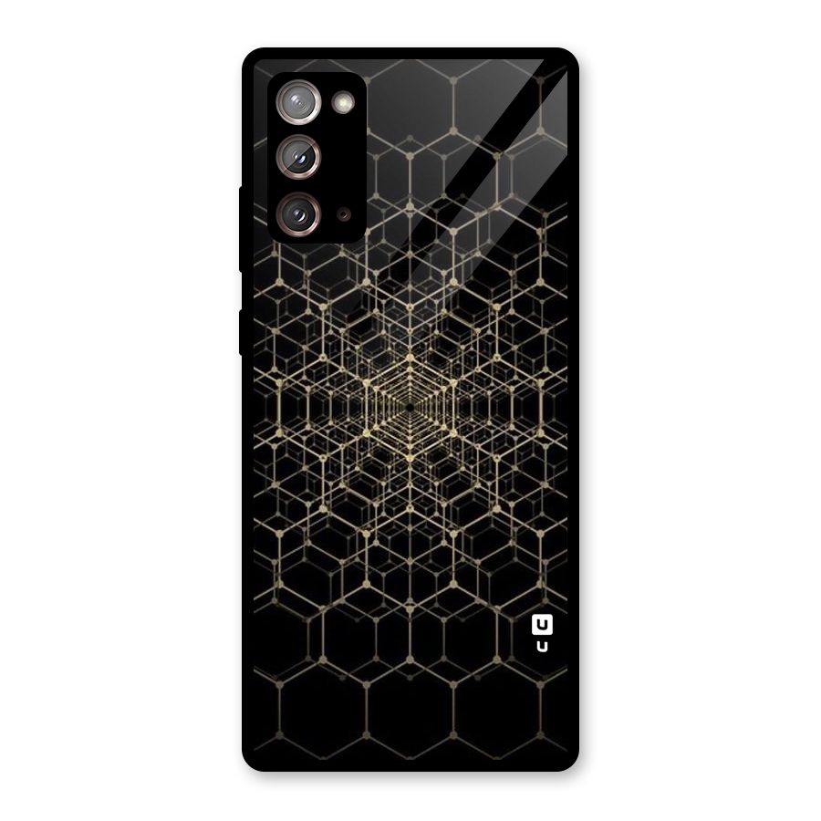 Gold Web Glass Back Case for Galaxy Note 20