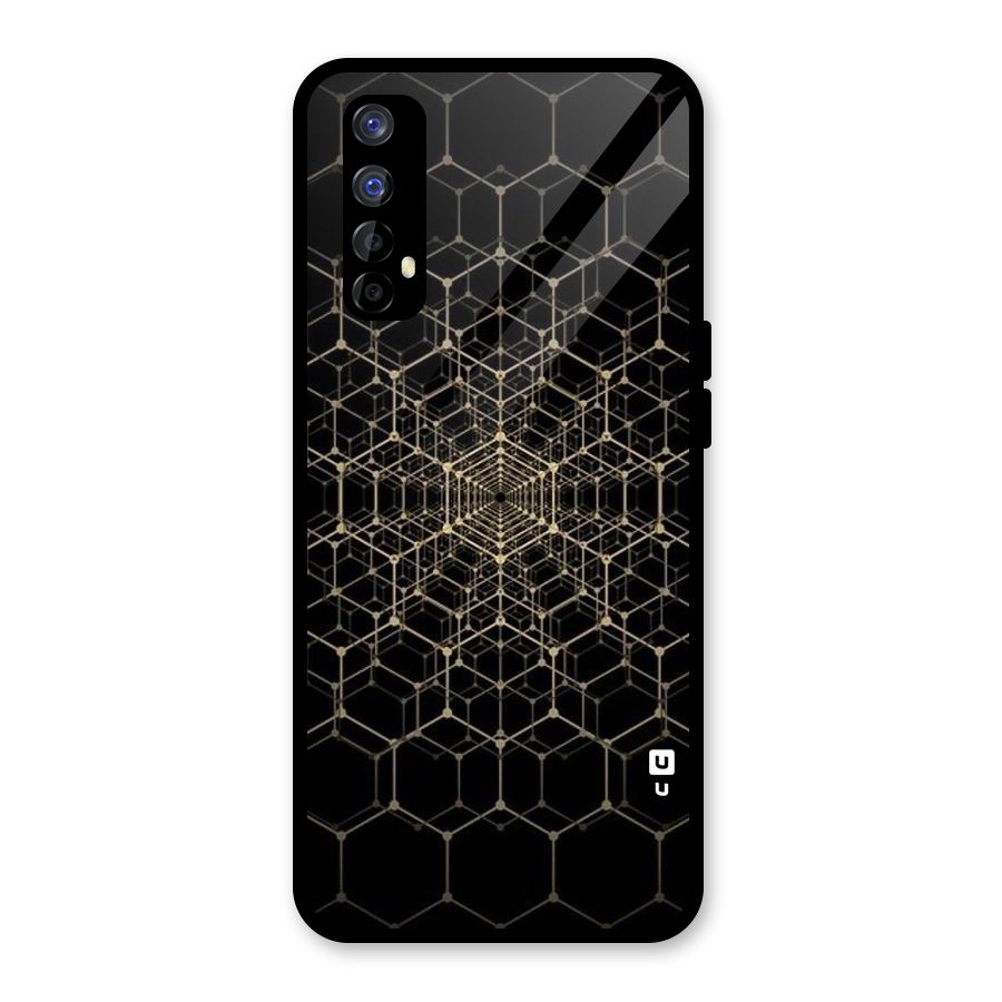 Gold Web Glass Back Case for Realme 7