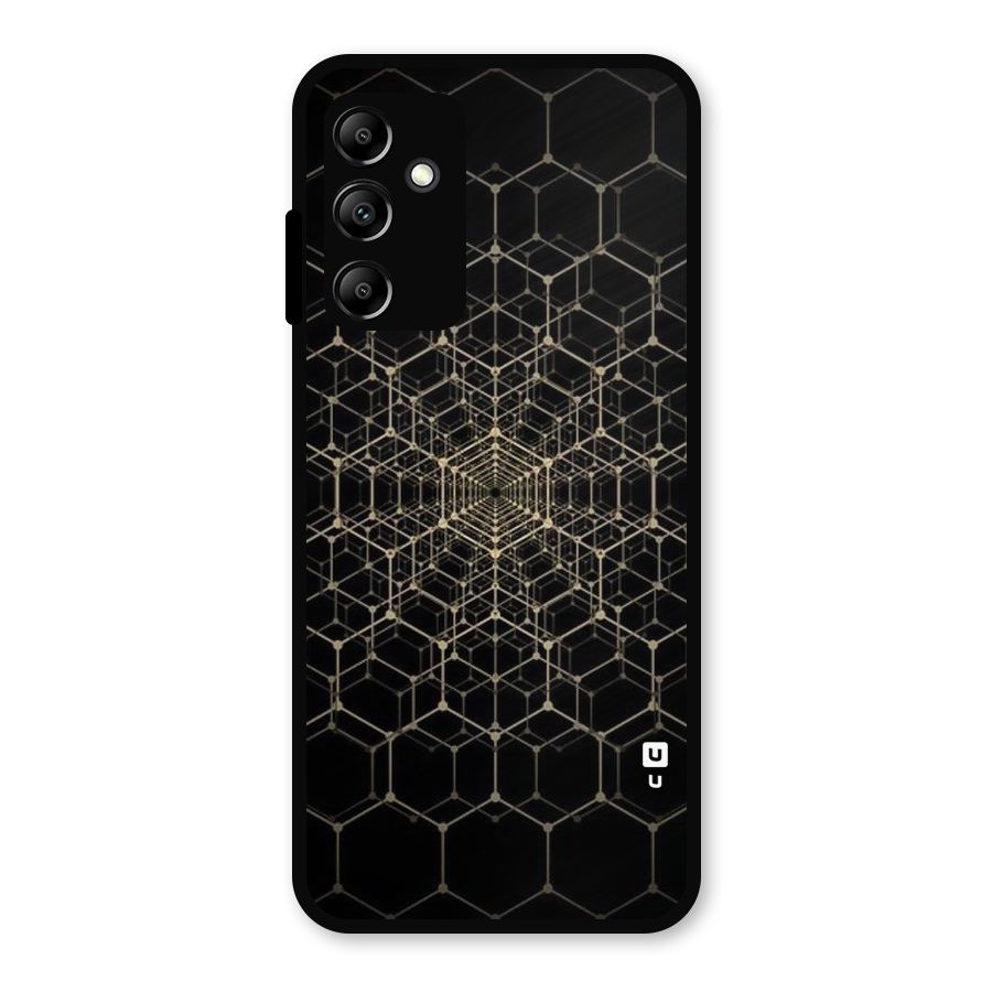 Gold Web Metal Back Case for Galaxy A14 5G