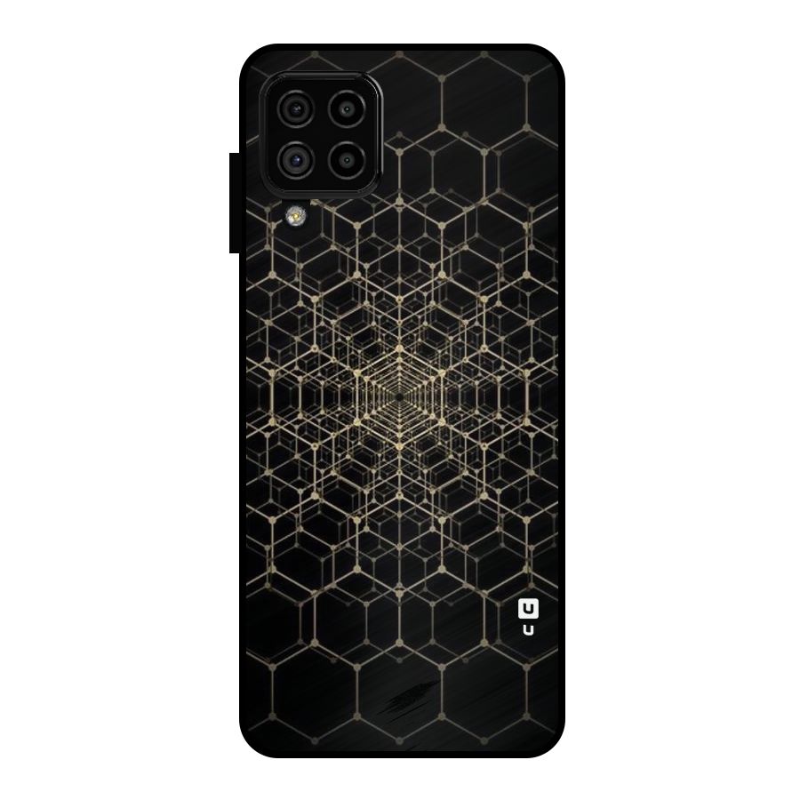 Gold Web Metal Back Case for Galaxy A22 4G
