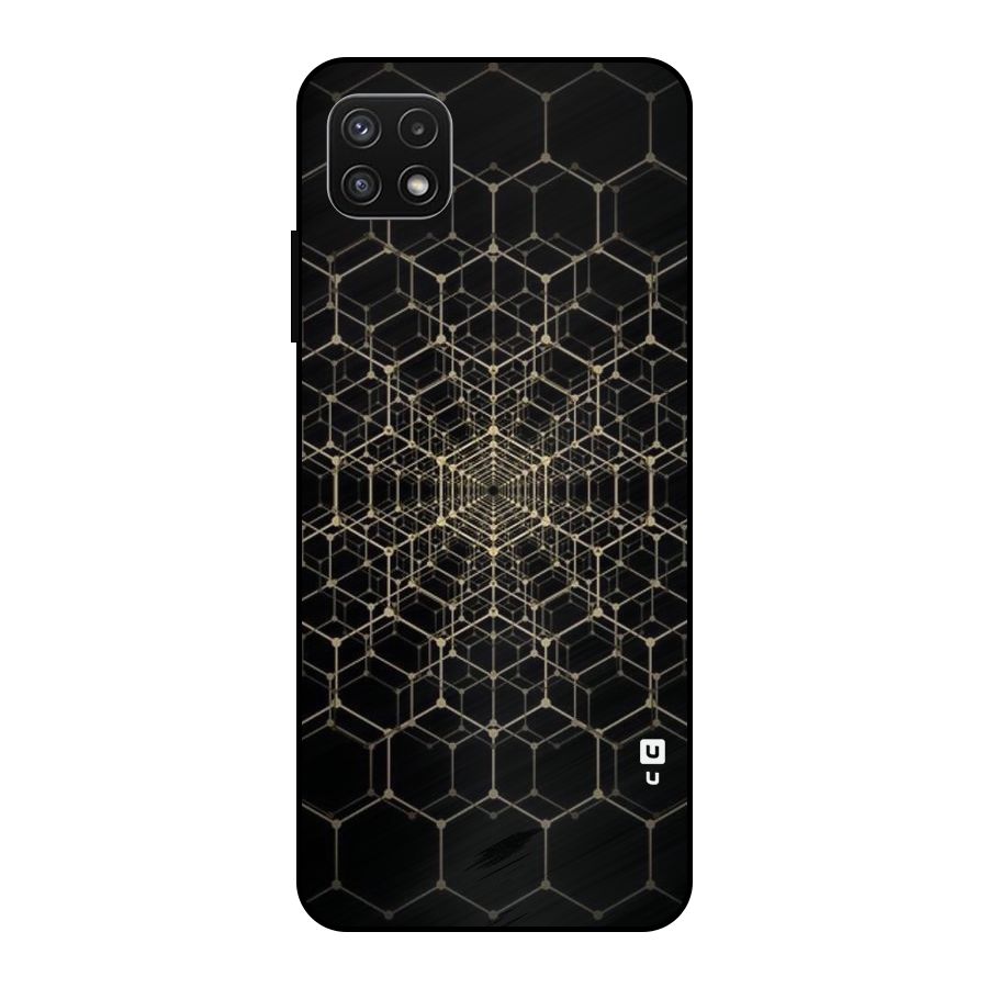 Gold Web Metal Back Case for Galaxy A22 5G