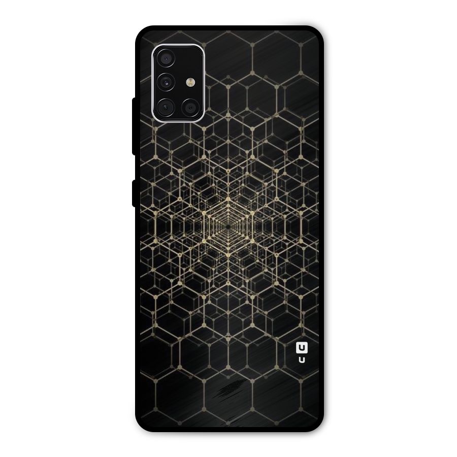 Gold Web Metal Back Case for Galaxy A51
