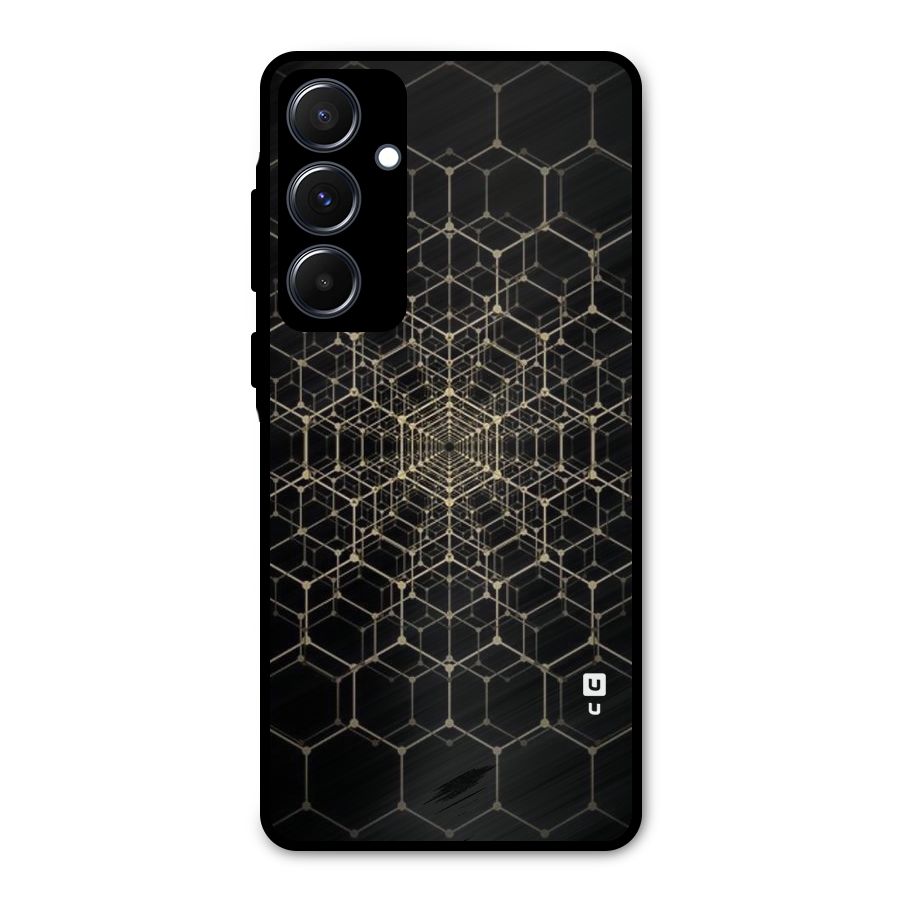 Gold Web Metal Back Case for Galaxy A55