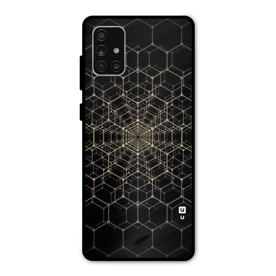 Gold Web Metal Back Case for Galaxy A71