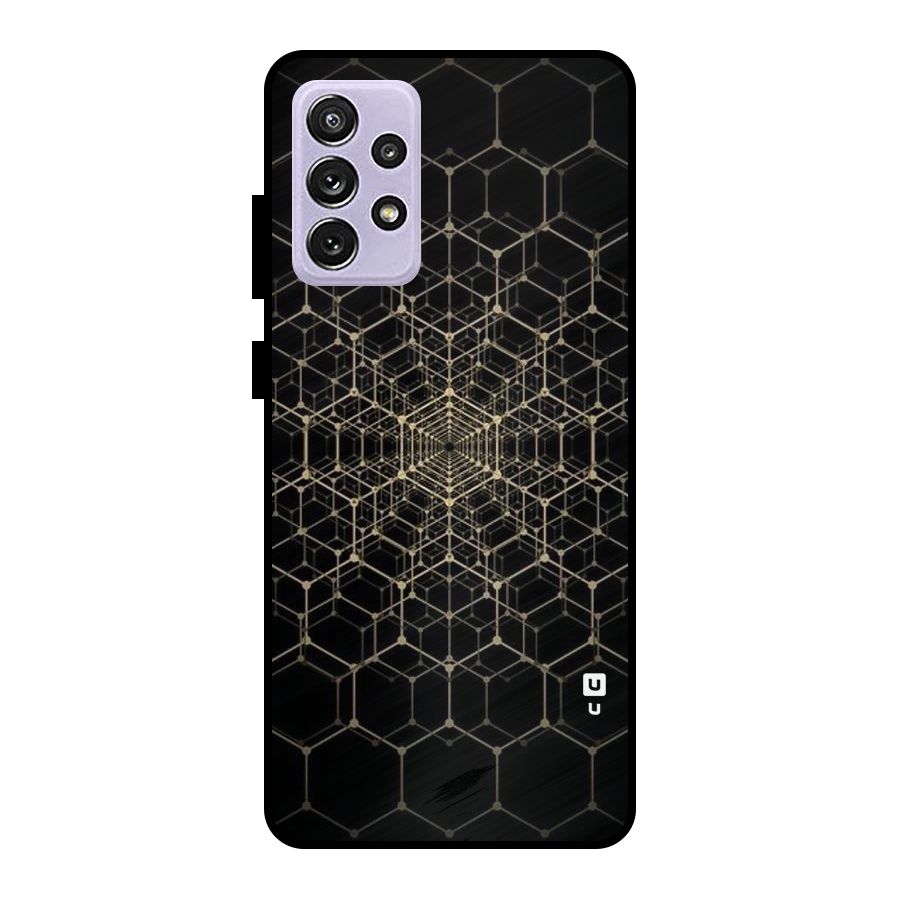 Gold Web Metal Back Case for Galaxy A72