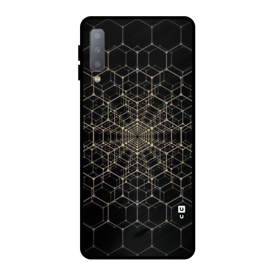Gold Web Metal Back Case for Galaxy A7 (2018)