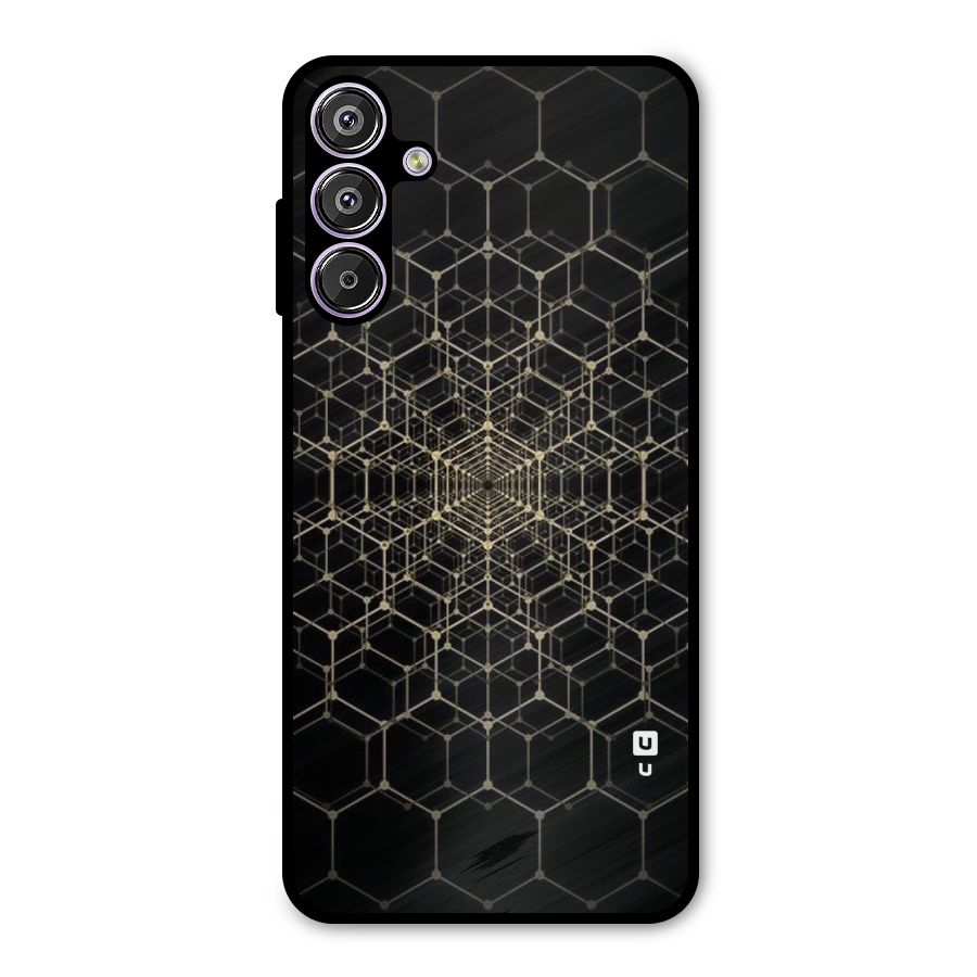Gold Web Metal Back Case for Galaxy M15