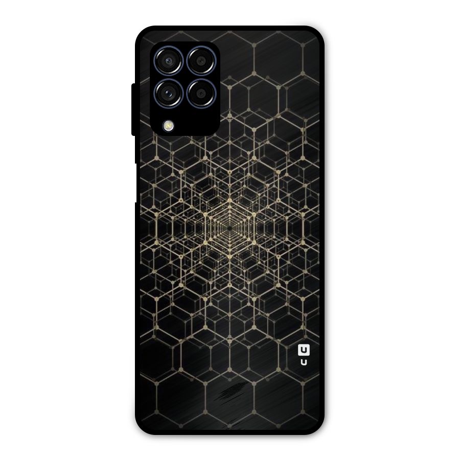 Gold Web Metal Back Case for Galaxy M53 5G