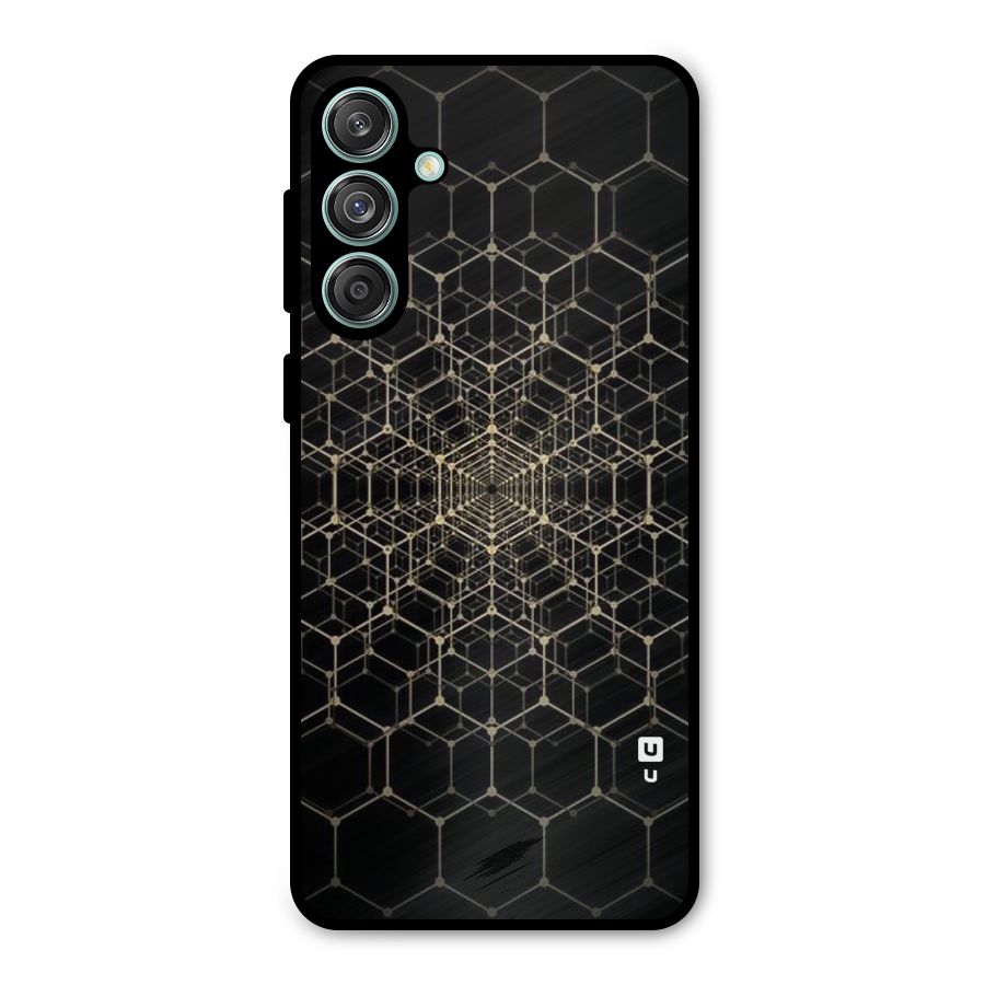 Gold Web Metal Back Case for Galaxy M55 5G