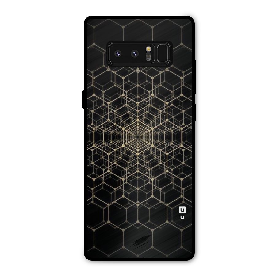 Gold Web Metal Back Case for Galaxy Note 8