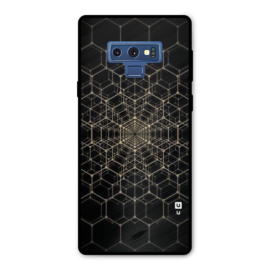 Gold Web Metal Back Case for Galaxy Note 9