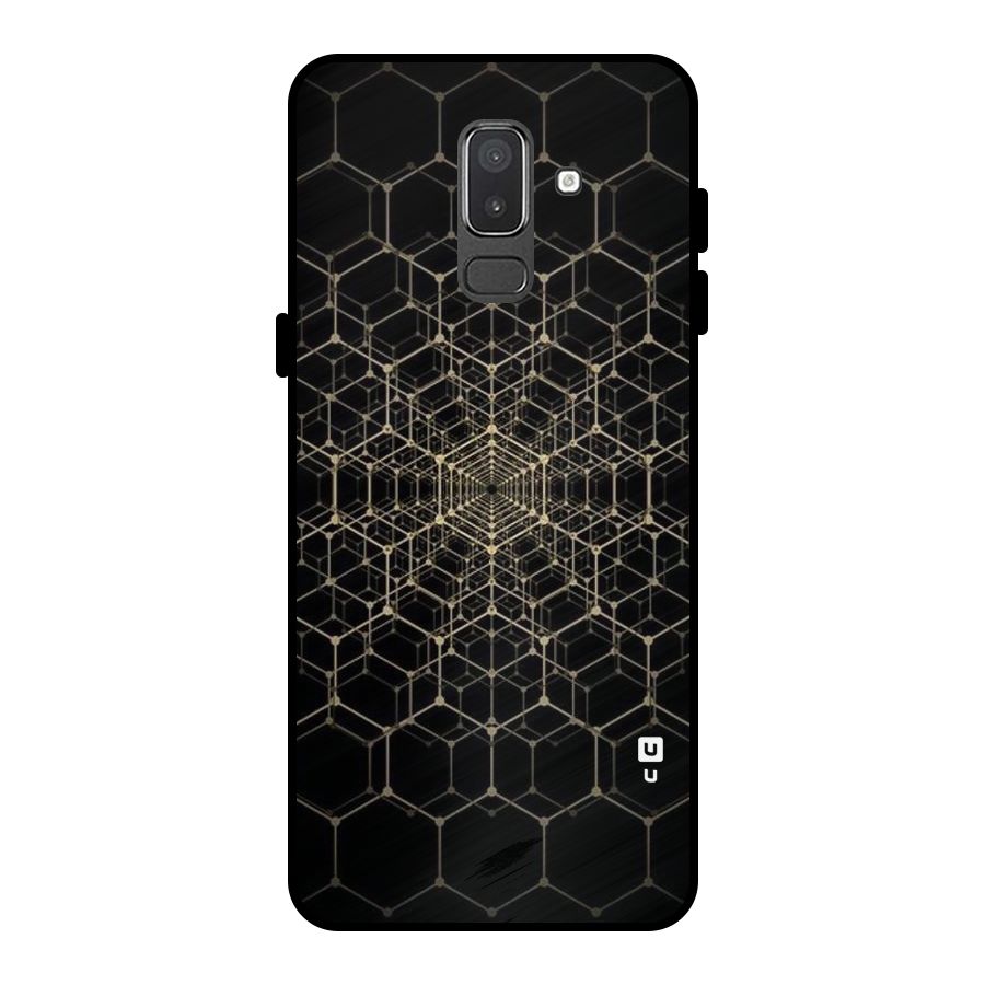 Gold Web Metal Back Case for Galaxy On8 (2018)