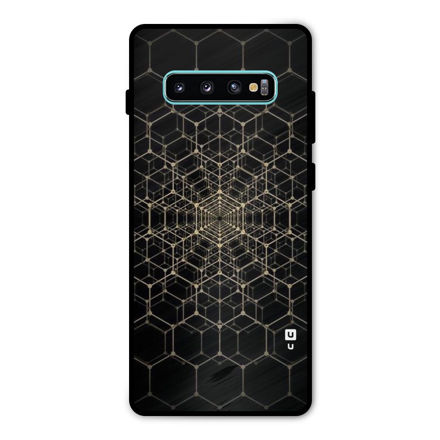 Gold Web Metal Back Case for Galaxy S10 Plus