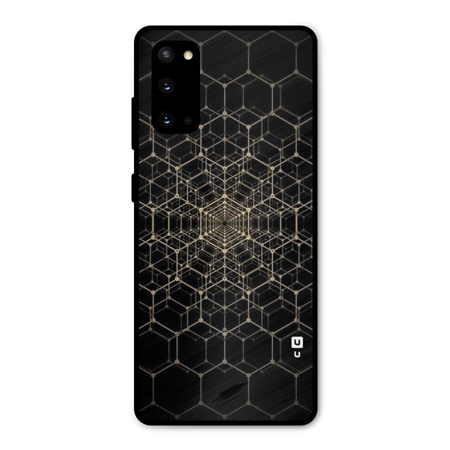 Gold Web Metal Back Case for Galaxy S20