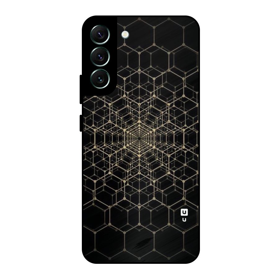 Gold Web Metal Back Case for Galaxy S22 Plus 5G