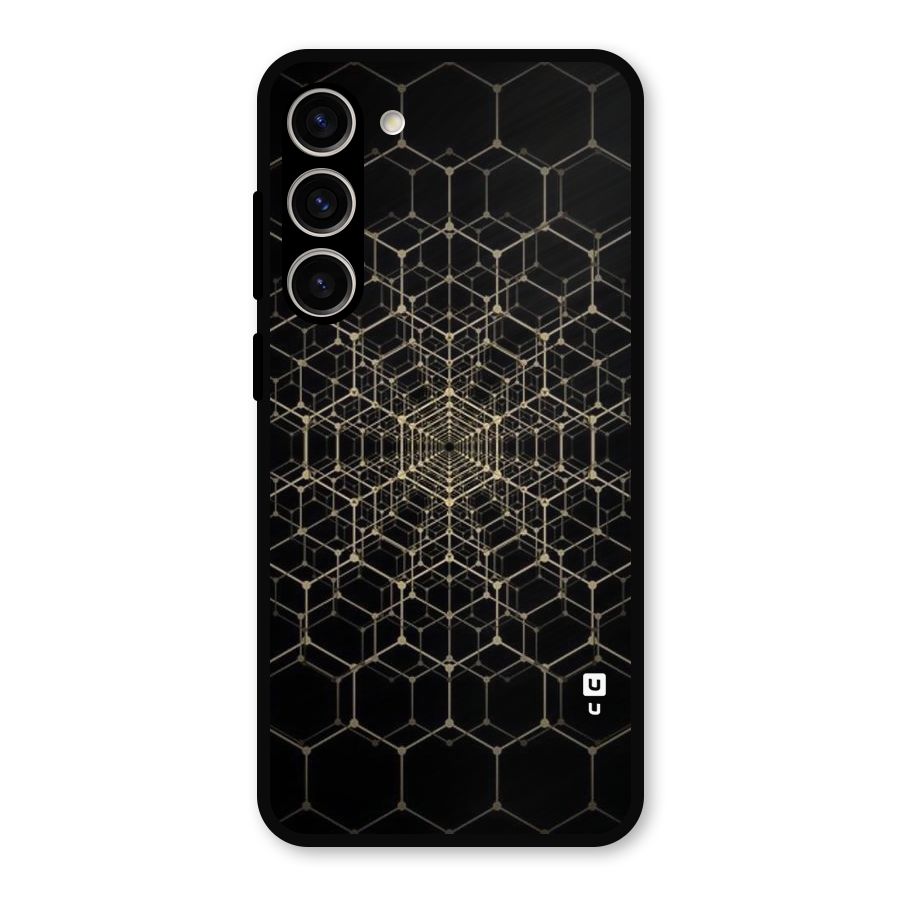 Gold Web Metal Back Case for Galaxy S23 Plus