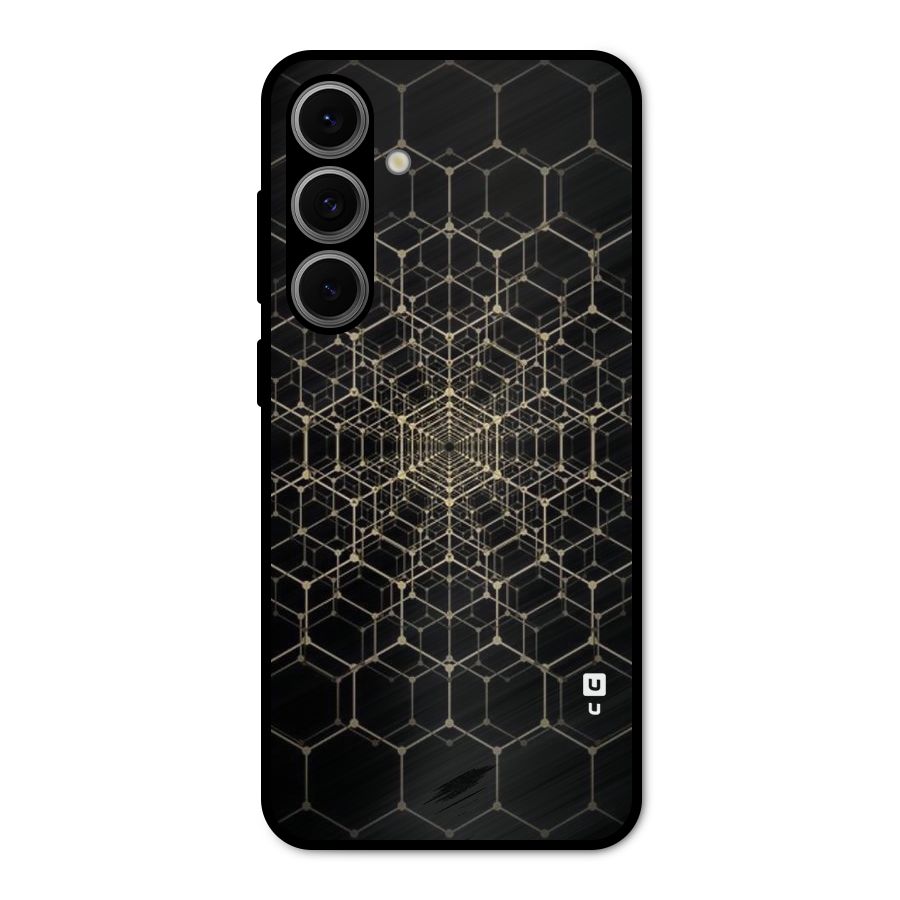 Gold Web Metal Back Case for Galaxy S24 FE