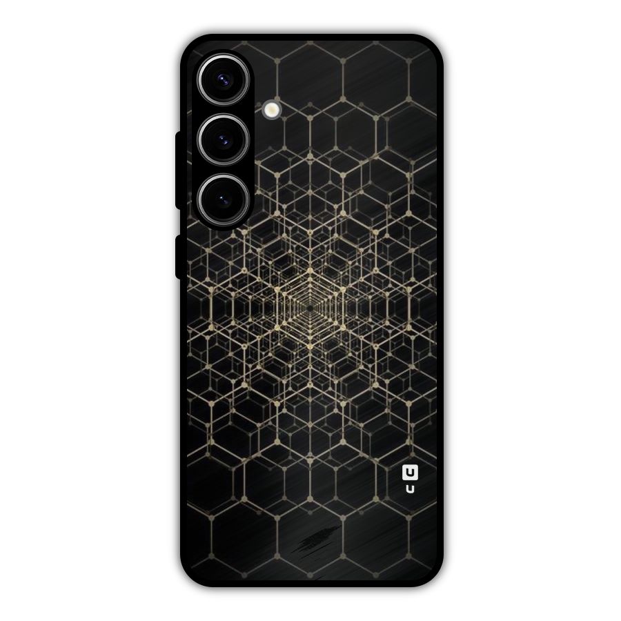 Gold Web Metal Back Case for Galaxy S24 Plus