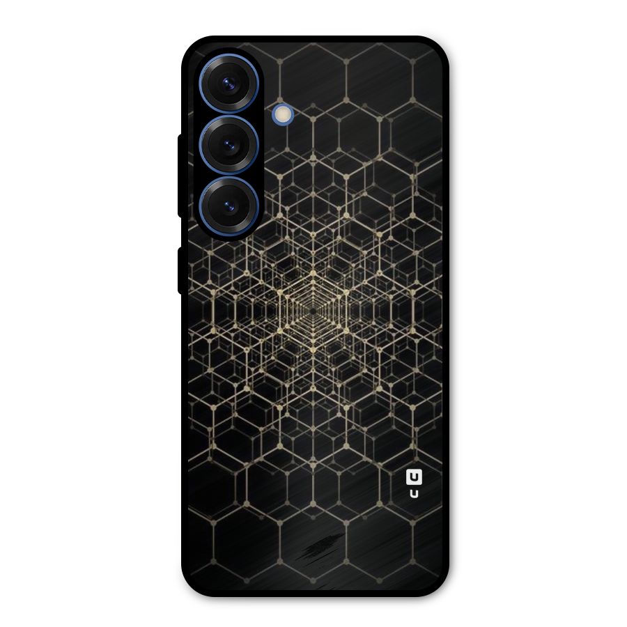 Gold Web Metal Back Case for Galaxy S25