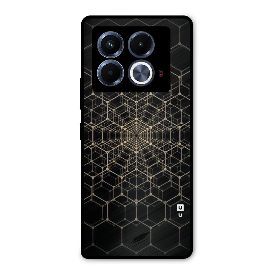 Gold Web Metal Back Case for Infinix Note 40 5G