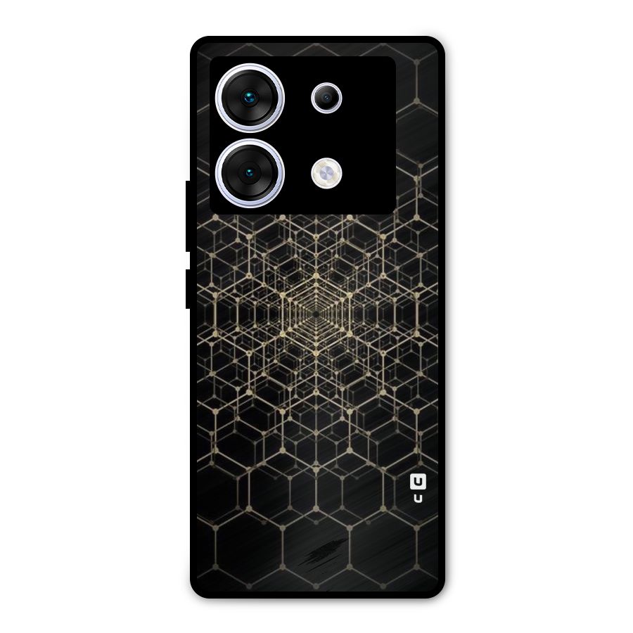 Gold Web Metal Back Case for Infinix Zero 30 5G