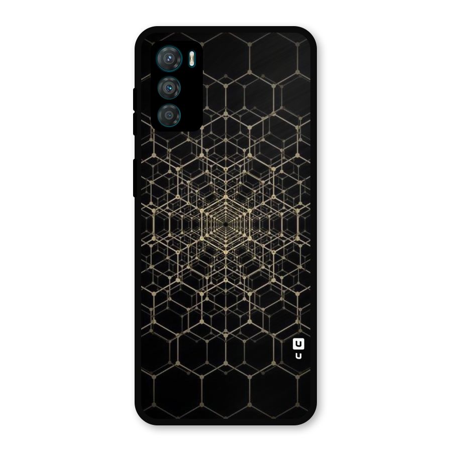 Gold Web Metal Back Case for Moto G42