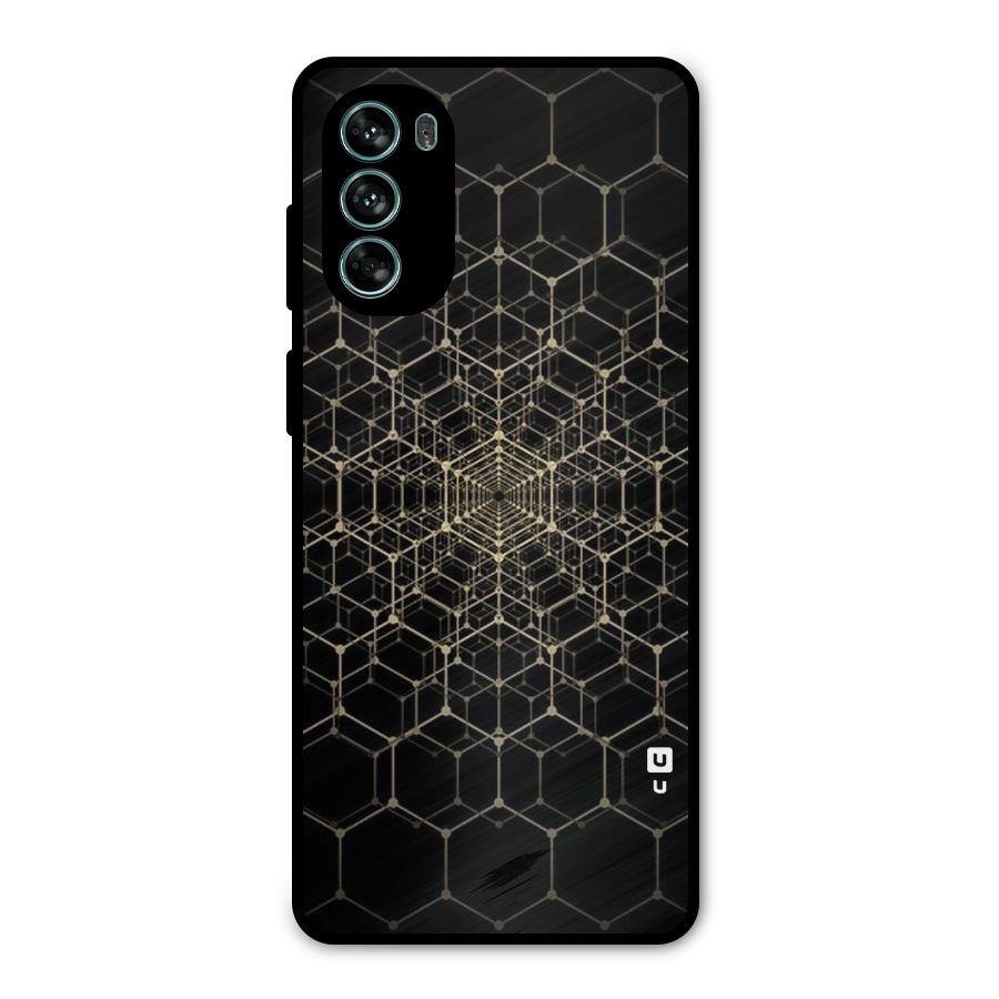 Gold Web Metal Back Case for Moto G62