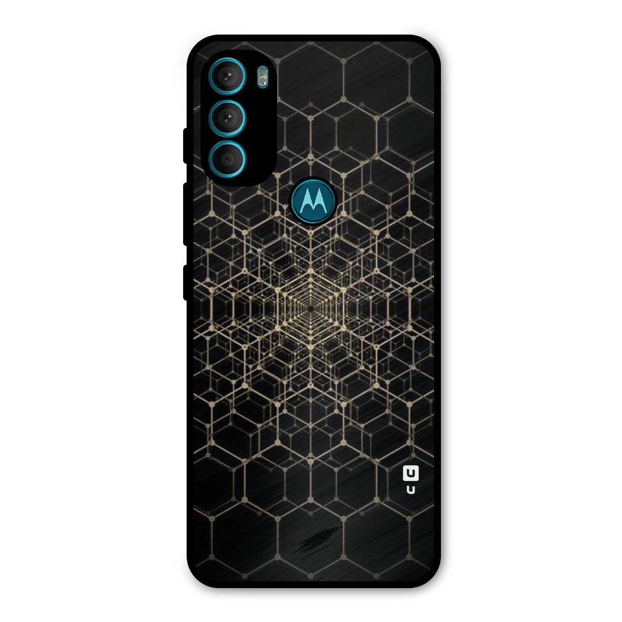 Gold Web Metal Back Case for Moto G71 5G