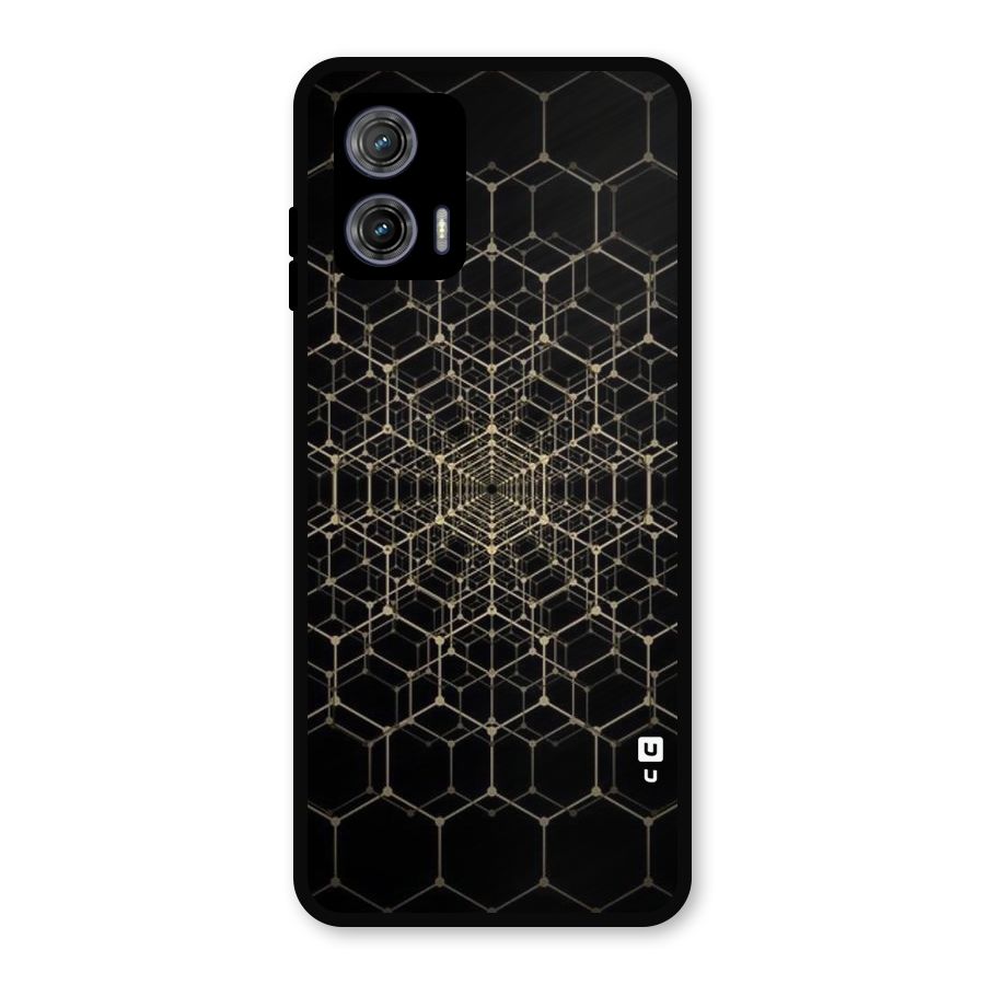 Gold Web Metal Back Case for Moto G73