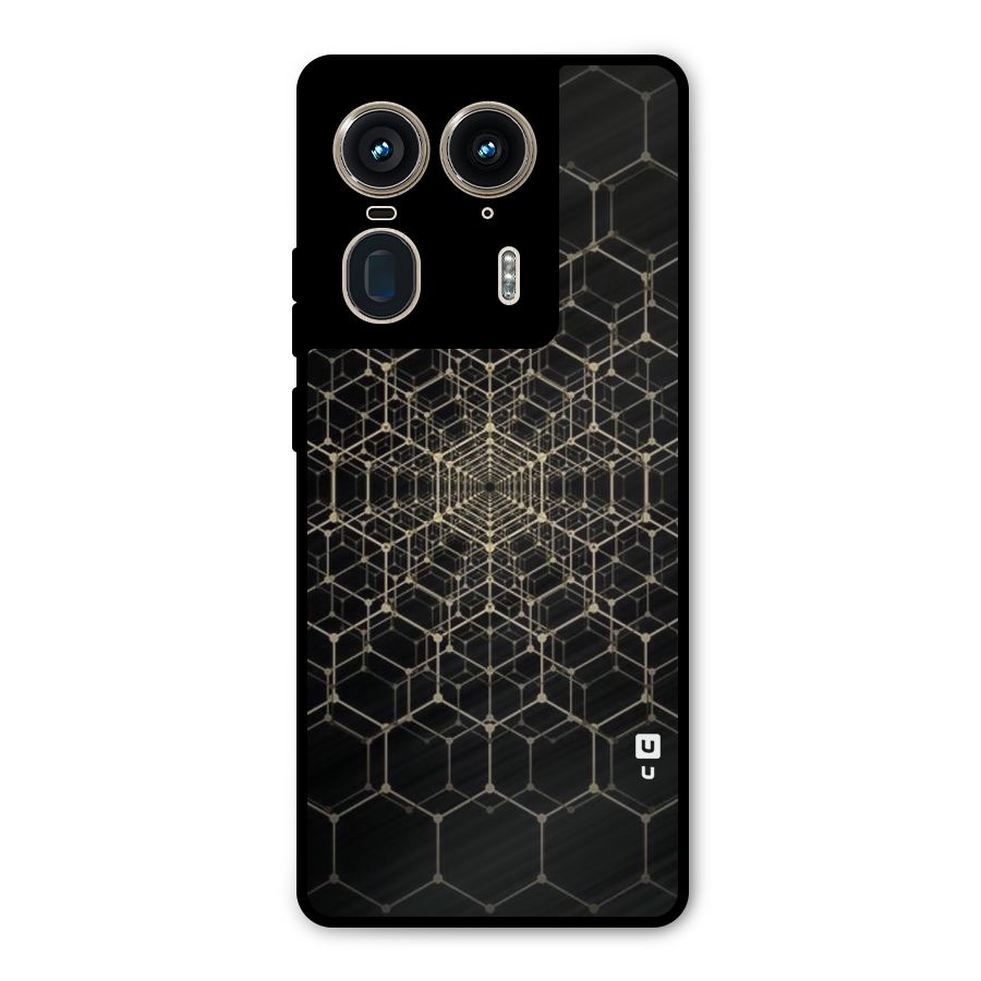 Gold Web Metal Back Case for Motorola Edge 50 Ultra